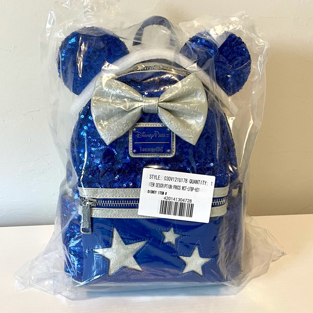 Loungefly Minnie Mouse Wishes Sequined Backpack! Disney Make A Wish! - Picture 10 of 10